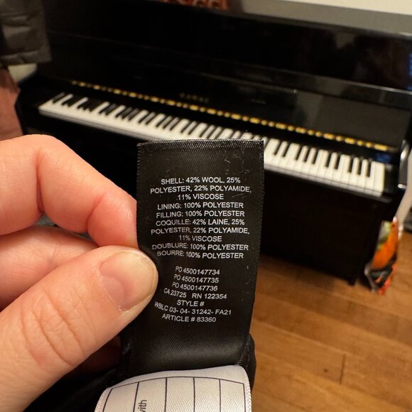 TNA Wool Plaid Button-Up Coat | Brown & Blue | Size Medium | VGUC - Picture 6 of 9